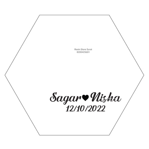 Couple Name And date - Custom Metal Sticker